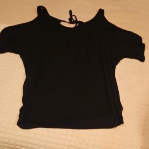 Black Cold Shoulder Women's Top Xl